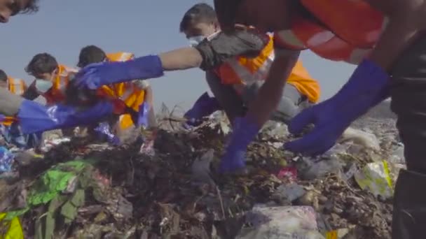 Solid Wate Management Plant Haridwar Uttarakhand Indien Recycling Oder Die — Stockvideo