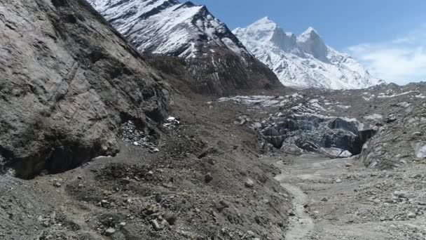 Gomukh Tai Gaumukh Uttarakhand Indiagomukh Gangotri Jäätikön Päätepiste Tai Kuono — kuvapankkivideo