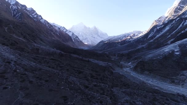 Gomukh Gaumukh Uttarakhand Índiagomukh Término Focinho Glaciar Gangotri Fonte Rio — Vídeo de Stock