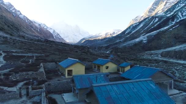 Gomukh Gaumukh Uttarakhand Indiagomukh Término Hocico Del Glaciar Gangotri Fuente — Vídeo de stock