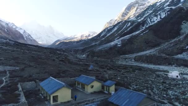 Gomukh Gaumukh Uttarakhand Índiagomukh Término Focinho Glaciar Gangotri Fonte Rio — Vídeo de Stock