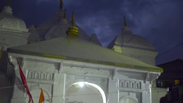 Uttarakhand Başkenti Uttarkashi Deki Himalayalar 100 Metre Yüksekliğindeki Gangotri Dham — Stok video