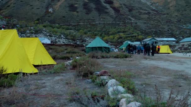 Vista Caminhada Gangotri Gaumukh Mostrando Trekkers Trek Leva Você Para — Vídeo de Stock