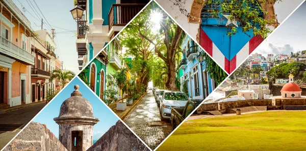 Collage Del Viejo San Juan Puerto Rico — Foto de Stock