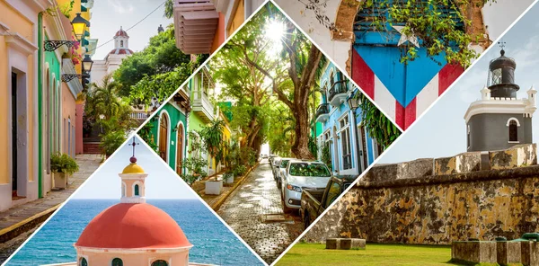 Collage Del Viejo San Juan Puerto Rico — Foto de Stock
