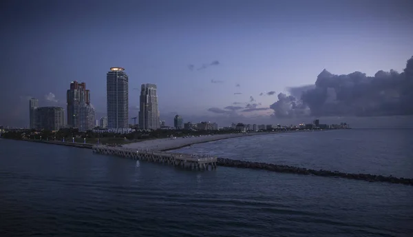 Miami City Nocy Stany Zjednoczone Ameryki — Zdjęcie stockowe