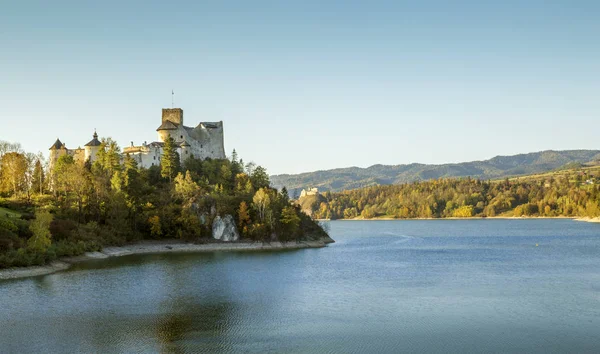 Czorsztyn Sjön Och Dunajec Slottet Niedzica — Stockfoto