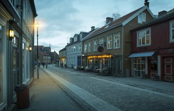 Straße Der Altstadt Von Trondheim Norwegen — Stockfoto