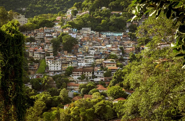 Vista Aérea Favela Cosme Velho Rio Janeiro Brasil — Fotografia de Stock