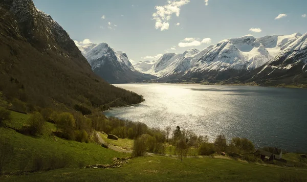 Norská Krajina Jaře — Stock fotografie