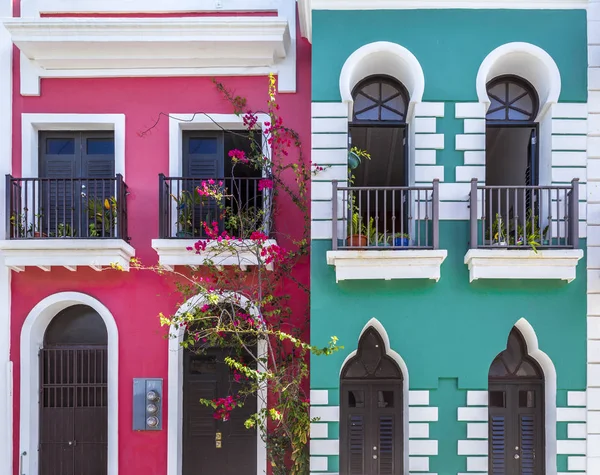 Colorful colonial architecture of old San Juan in Puerto Rico