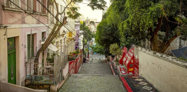 Kleurrijke straat in Rio de Janeiro, Brazilië — Stockfoto