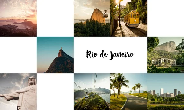 Collage of Rio de Janeiro, Brazília — Stock Fotó