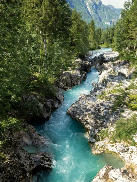 Paisaje Del Río Soca Eslovenia — Foto de Stock