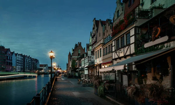 Gdansk Poland October 2020 Old Town Gdansk City Motlawa River — Stock Photo, Image