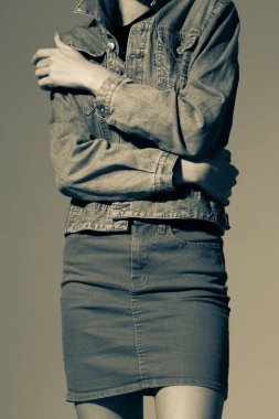 Yüzü olmayan güzel bir yakın çekim model fotoğrafı