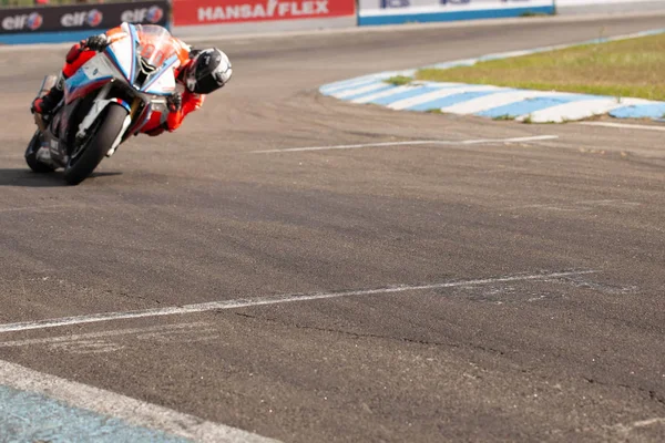 Motos Esportivos Poderosos Corridas Close — Fotografia de Stock