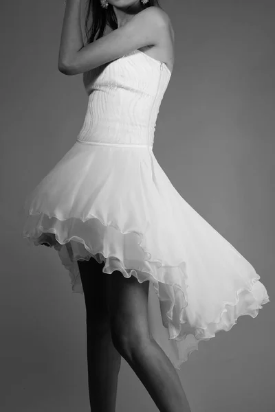 Kreative Mode Foto Eines Mädchens Modell Designer Kleidung — Stockfoto