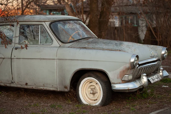 Foto Carro Velho Aldeia — Fotografia de Stock