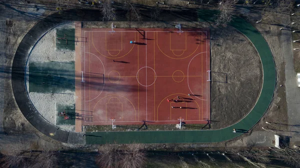 Mooie Bird Eye Foto Gemaakt Drone Terrein Van Een Hoogte — Stockfoto