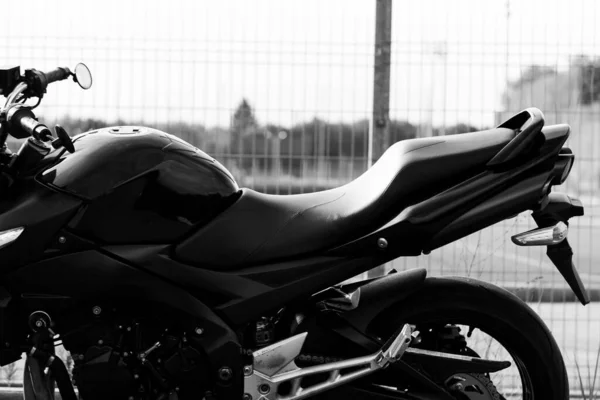 Route Moto Noire Sur Route — Photo