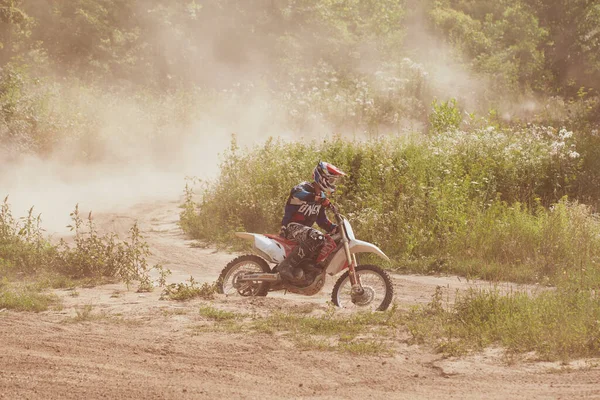 Cross Country Carreras Motos Verano Bosque — Foto de Stock