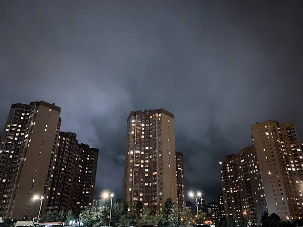 High Rise Old Houses Kiev — Stock Photo, Image