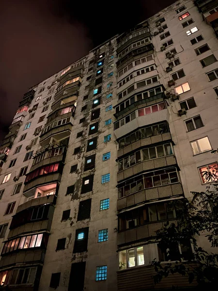 High Rise Old Houses Kiev — Stock Photo, Image