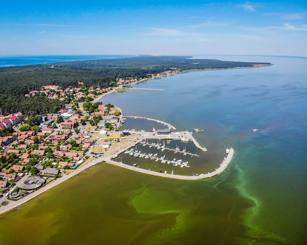 Nida 'nın hava manzarası - Curonian tükürüğünün en büyük kasabası. Litvanya Rusya Gemisi — Stok fotoğraf