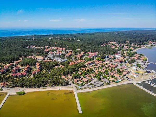 Vista aérea de Nida - maior cidade de cuspo de Curonian. Lituânia Rússia boarder — Fotografia de Stock