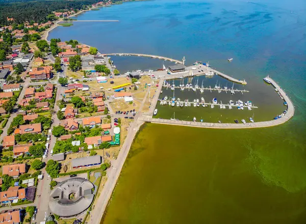 Vista aérea de Nida - maior cidade de cuspo de Curonian. Lituânia Rússia boarder — Fotografia de Stock