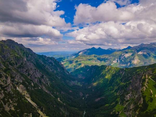 Vista Aérea Das Montanhas Florestas Tatras Zakopane Polônia — Fotografia de Stock