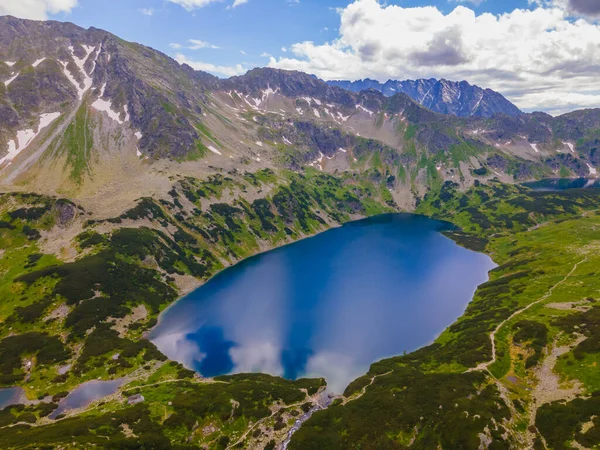 Vista Aérea Das Montanhas Lagos Tatras Topo Montanha Zakopane Polônia — Fotografia de Stock