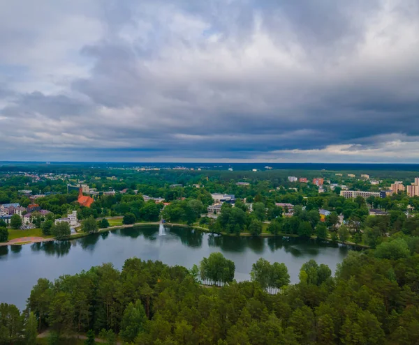 Letecký pohled na litevské letovisko Druskininkai — Stock fotografie