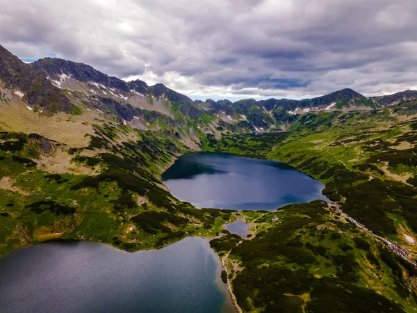 Légi kilátás Tátra hegyek és tavak Zakopane, Lengyelország — Stock Fotó