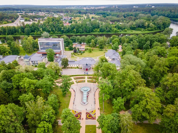 Aerial view of Lithuanian resort Druskininkai — Stock Photo, Image