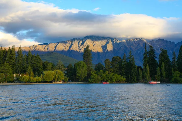 Lago Wakatipu Lago Localizado Ilha Sul Nova Zelândia Fica Canto — Fotografia de Stock
