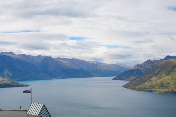 Lago Wakatipu Lago Localizado Ilha Sul Nova Zelândia Fica Canto — Fotografia de Stock