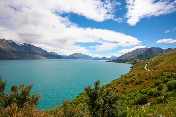 Озеро Вакатипу Является Внутренним Озером Южном Острове Новой Зеландии Расположен — стоковое фото
