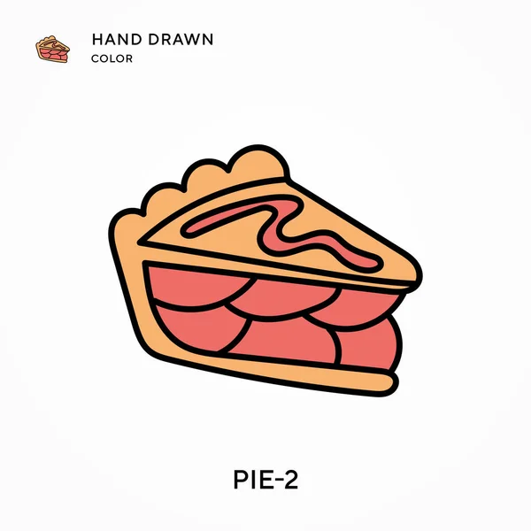 Pie Icono Color Dibujado Mano Conceptos Modernos Ilustración Vectorial Fácil — Archivo Imágenes Vectoriales