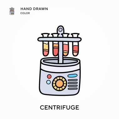 Santrifüj El renk simgesi çizdi. Modern vektör illüstrasyon kavramları. Düzenlemesi ve kişiselleştirmesi kolay