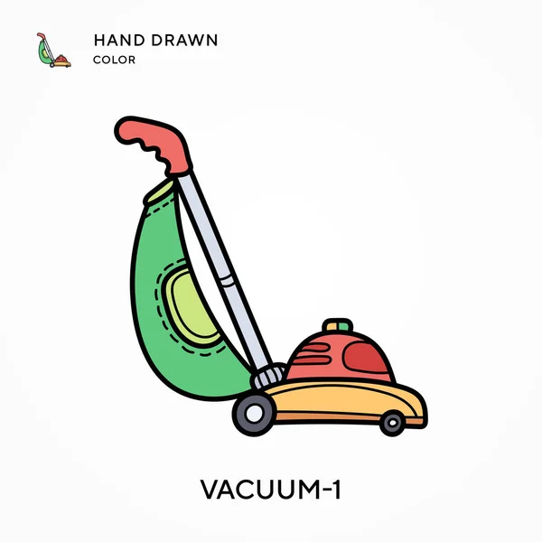 Vacuum 1手绘彩色图标 现代矢量图解概念 容易编辑和定制 — 图库矢量图片