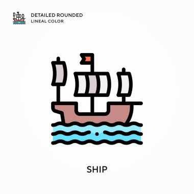 Geminin ayrıntılı yuvarlak çizgisel rengi. Modern vektör illüstrasyon kavramları. Düzenlemesi ve kişiselleştirmesi kolay.