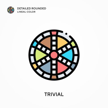 Önemsiz detaylı yuvarlak çizgisel renk. Modern vektör illüstrasyon kavramları. Düzenlemesi ve kişiselleştirmesi kolay.