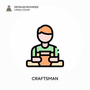 El sanatları ustası yuvarlak çizgisel renkleri detaylı olarak anlatmış. Modern vektör illüstrasyon kavramları. Düzenlemesi ve kişiselleştirmesi kolay.