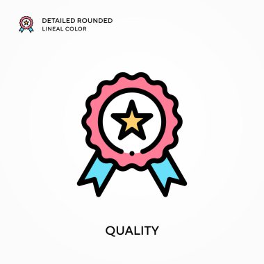 Kaliteli ayrıntılı yuvarlak çizgi rengi. Modern vektör illüstrasyon kavramları. Düzenlemesi ve kişiselleştirmesi kolay.