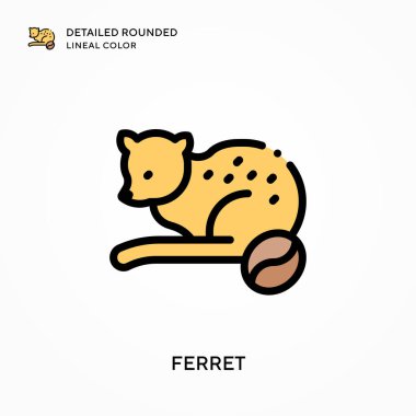 Dağ gelinciği ayrıntılı yuvarlak çizgisel renk. Modern vektör illüstrasyon kavramları. Düzenlemesi ve kişiselleştirmesi kolay.