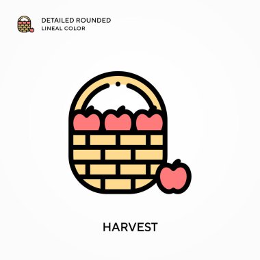 Ayrıntılı yuvarlak doğrusal renk al. Modern vektör illüstrasyon kavramları. Düzenlemesi ve kişiselleştirmesi kolay.