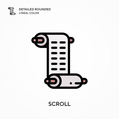 Ayrıntılı yuvarlak çizgi rengini kaydır. Modern vektör illüstrasyon kavramları. Düzenlemesi ve kişiselleştirmesi kolay.