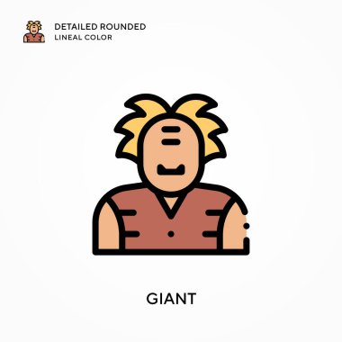 Devasa detaylı yuvarlak çizgisel renk. Modern vektör illüstrasyon kavramları. Düzenlemesi ve kişiselleştirmesi kolay.